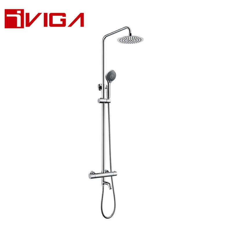 8551D2CH Thermostatic Shower Set With Spout - Debra Series - 1