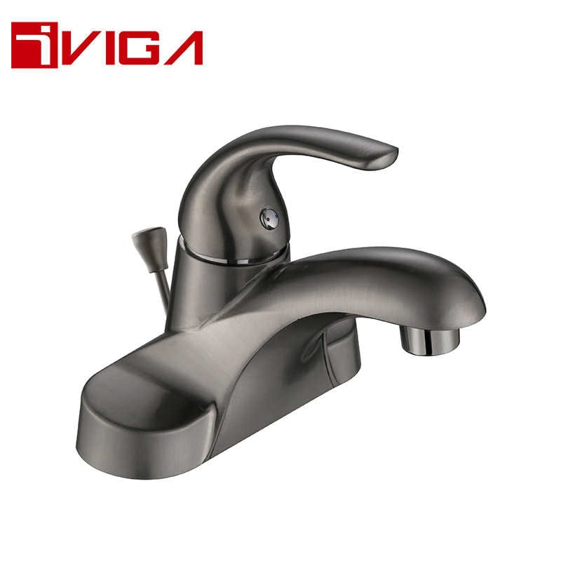 99150701BN  4'  Centerset Lavatory Faucet - Dual Handle Bathroom Sink Faucets - 1