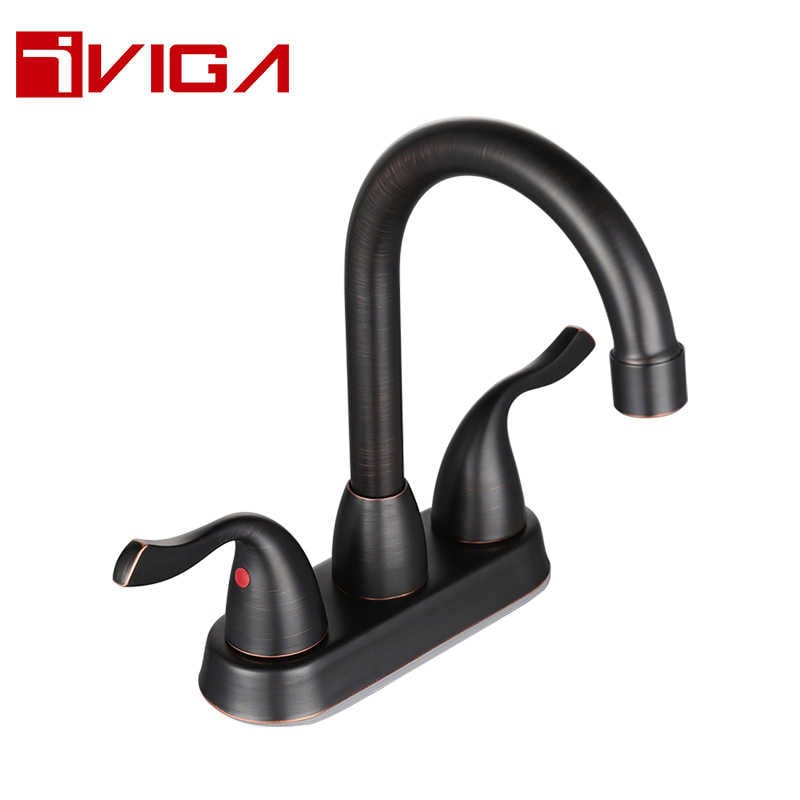 99151404ORB  4'  Centerset Lavatory Faucet - Deck Mounted Basin Faucets - 1