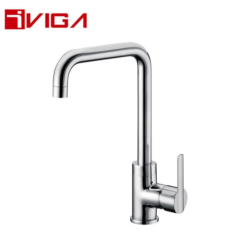 Single Handle Angled Spout Pull Down Kitchen Faucet 162000CH