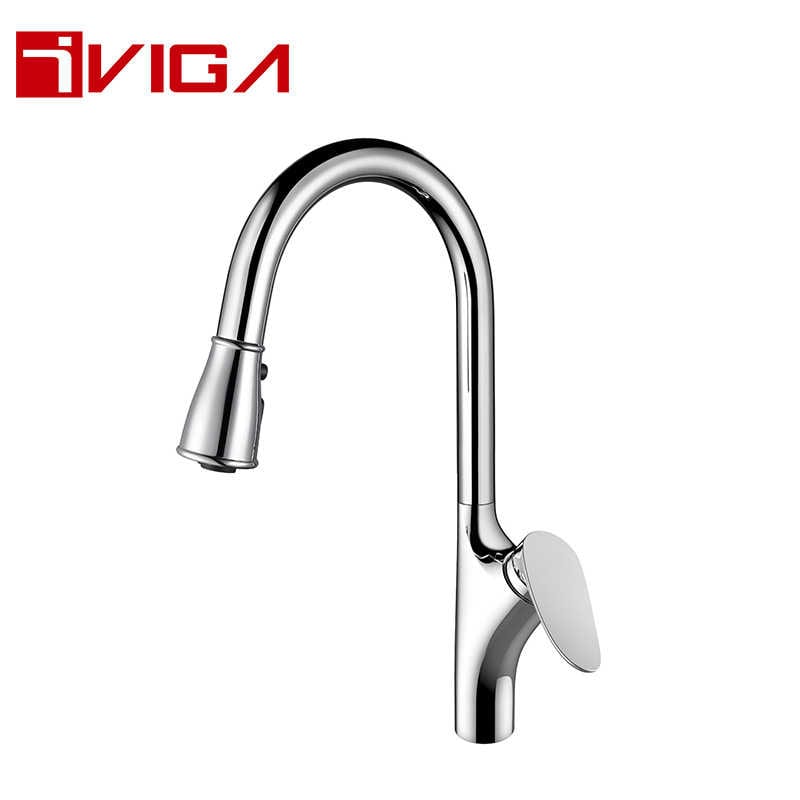 252200CH Brass Pull Down Kitchen Faucet With Zinc Shell