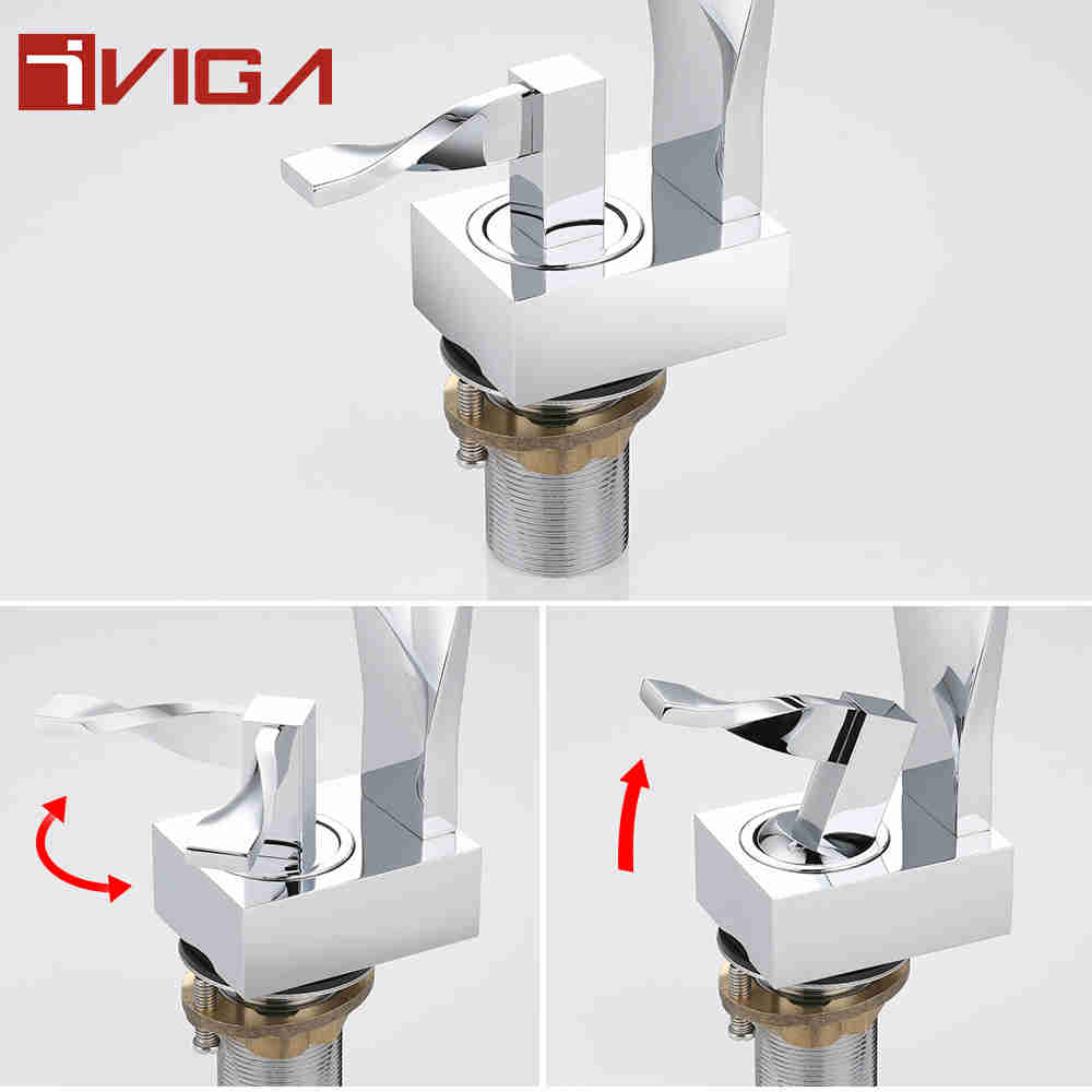 8211A0CH Twist Design Basin Faucet - Ellen Series - 4