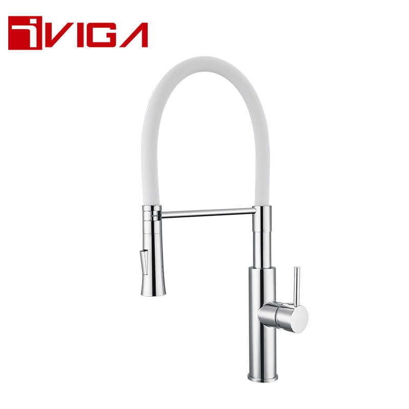 Pre-Rinse Spray Kitchen Faucet 42206008CH with Locking Push Button Control
