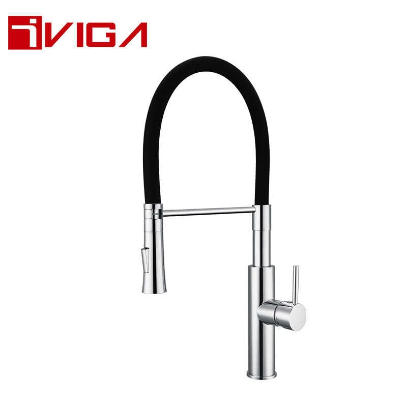 Pre-Rinse Spray Kitchen Faucet 42206010CH with Locking Push Button Control