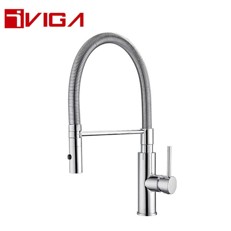 Single Hole Pull Down Kitchen Faucet 42209001CH