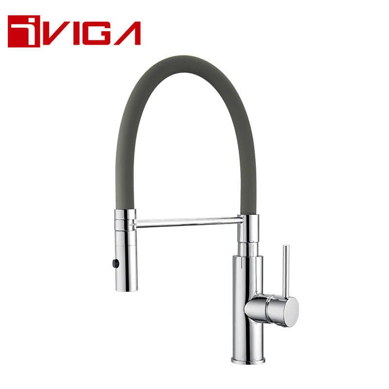Pre-Rinse Spray Kitchen Faucet 42209006CH with Locking Push Button Control