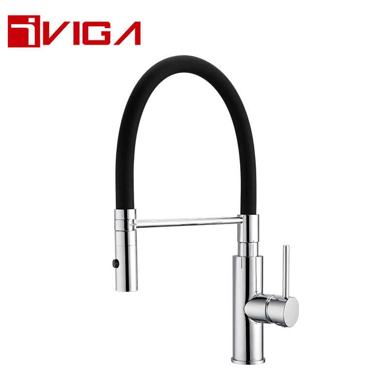 Pre-Rinse Spray Kitchen Faucet 42209010CH with Locking Push Button Control 