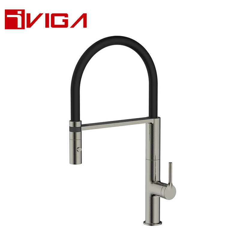 Single Hole Pre-Rinse Pull Down Kitchen Faucet 42212110BN