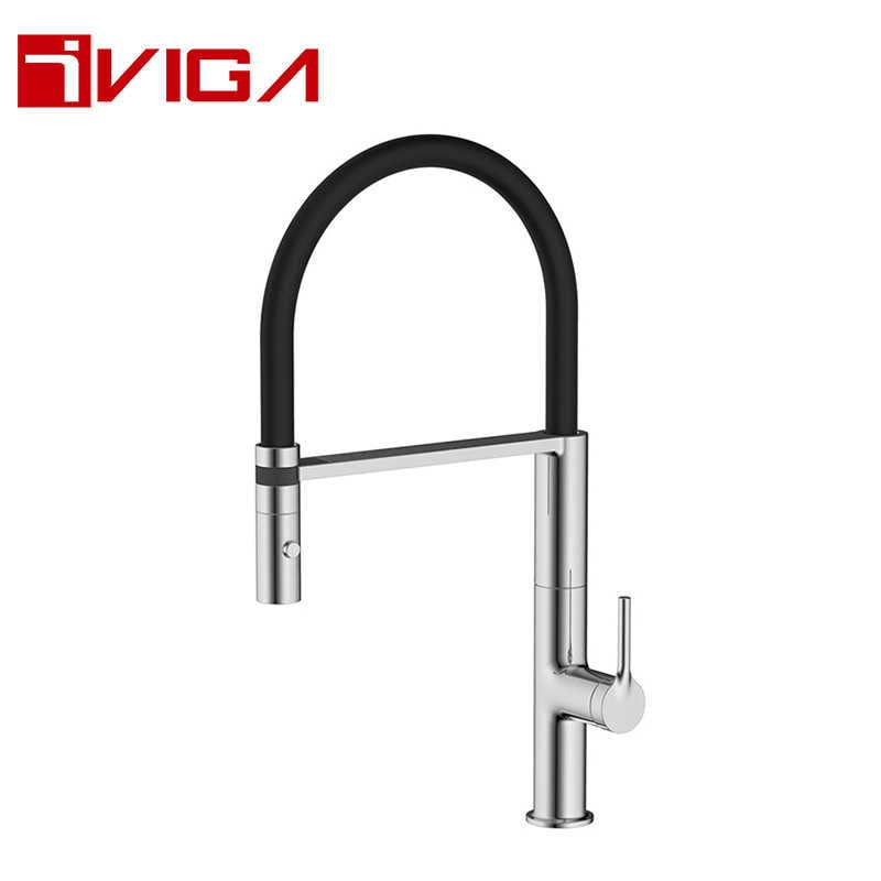 Single Hole Pre-Rinse Pull Down Kitchen Faucet 42212110CH 
