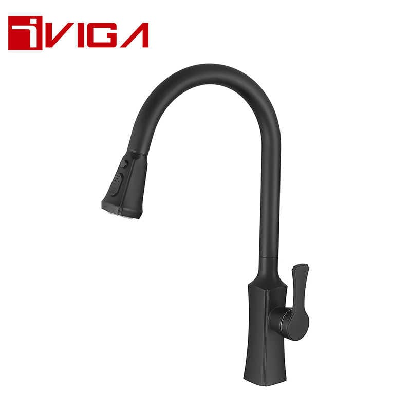 Single Hole Pull Down Kitchen Faucet 42212801BYB