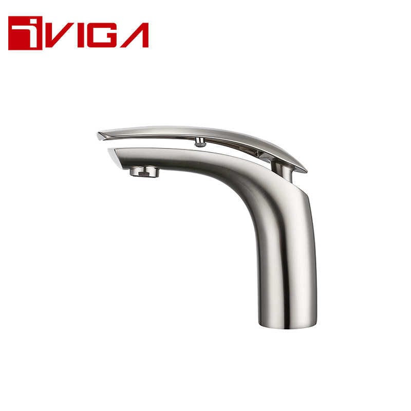 7611A0BN ອ່າງອາບນ້ ຳ ໃນຫ້ອງນ້ ຳ ທີ່ເຮັດດ້ວຍທອງເຫລືອງແຂງ Brushed Faucet ອ່າງ Nickel