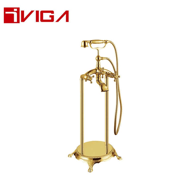 79460301TA Medyeval Retro Gold Floor Mounted Bath Mixer