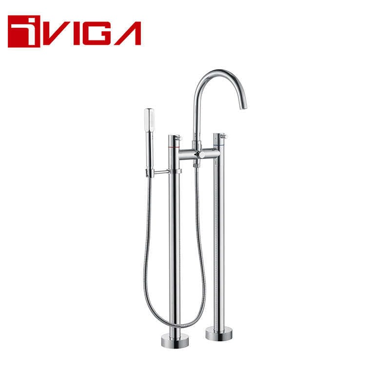 79461401CH Dual Handle Tub Sink Floor Mounted Shower Mixer
