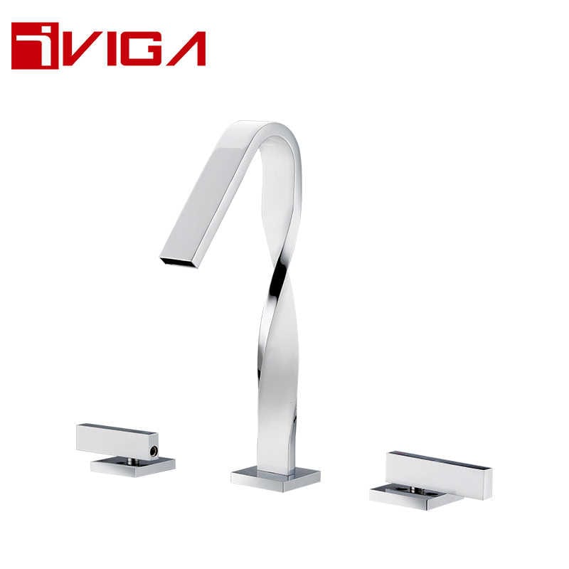 824300LWC Deck mounted 3-hole basin faucet