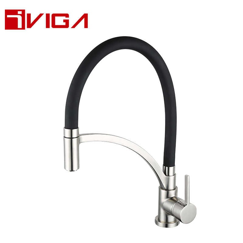 Single Hole Pre-Rinse Pull Down Kitchen Faucet 99200110BN