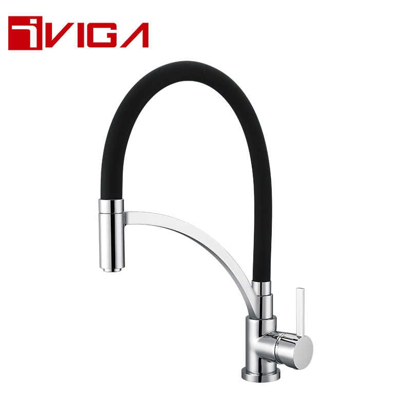 99200110CH Single Hole Pull Down Kitchen Faucet