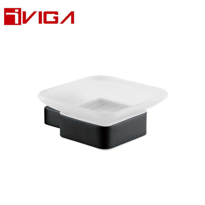 480904BYB Glass Soap Dish With Holder