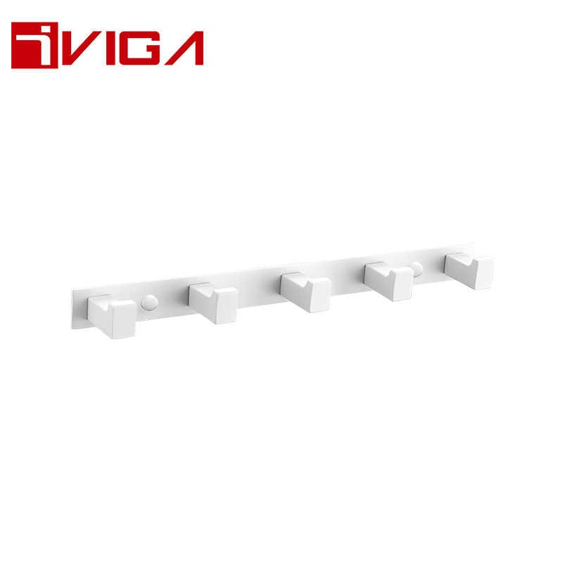 480935YW White color five robe hook