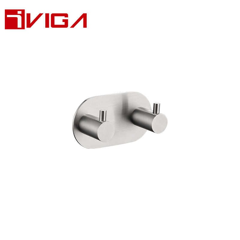 482407BN Save Drilling Hole Double Robe Hook