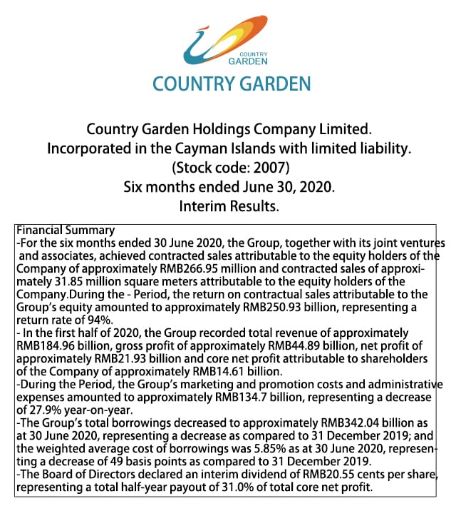 Country Garden's Stake In Huida, Diou, Mengnls All Terminated - Blog - 5