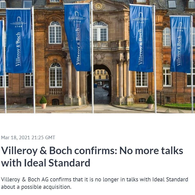Villeroy & Boch Terminates The Acquisition Of Ideal Standard - Blog - 1