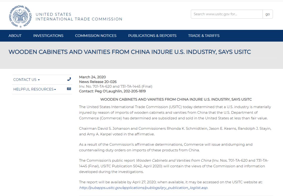 Final Ruling Passed Unanimously, The United States Imposed Over 250% Anti-Dumping Countervailing Duties On Chinese Bathroom Cabinets And Cupboards - Blog - 1