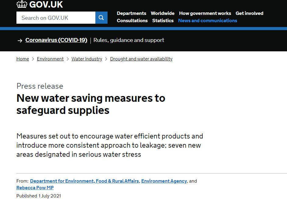 Note To Exports! Britain Intends To Implement Mandatory Water Efficiency Standards - Blog - 1