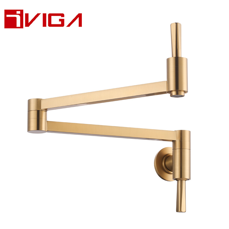 41203601BGD Brush gold folding pot filler faucet