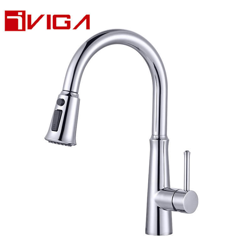42223301CH Chrome Kitchen Tap with Pull Down Sprayer