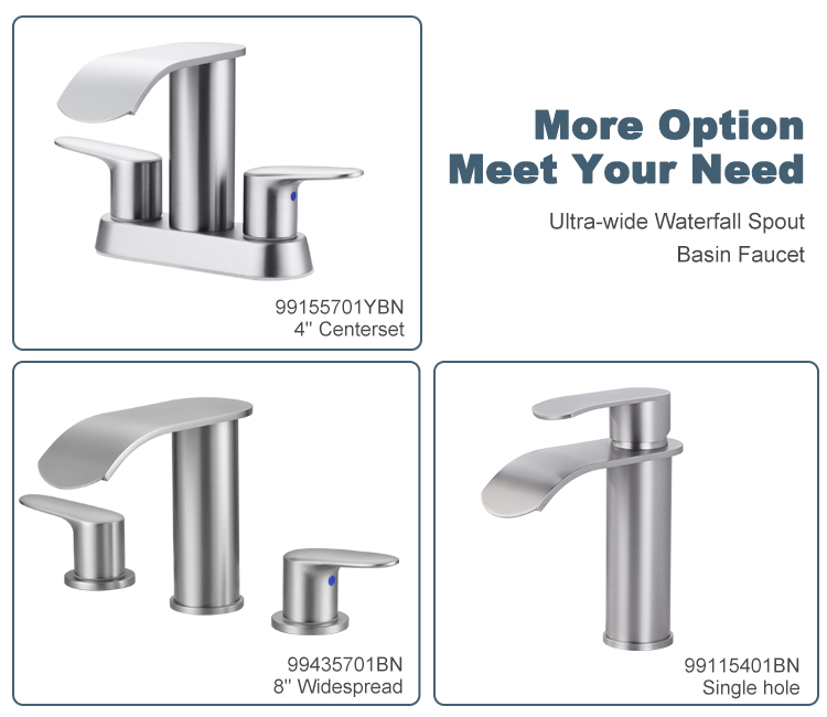 Waterfall Spout Faucet for Bathroom