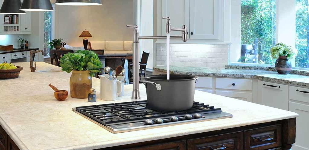 41204601BN Pot Filler Faucet Deck Mount Kitchen Stove Faucet