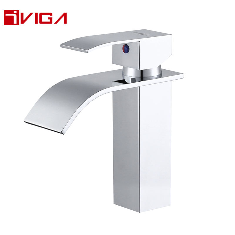 7711AOCH Chrome Bathroom Faucet Waterfall Spout