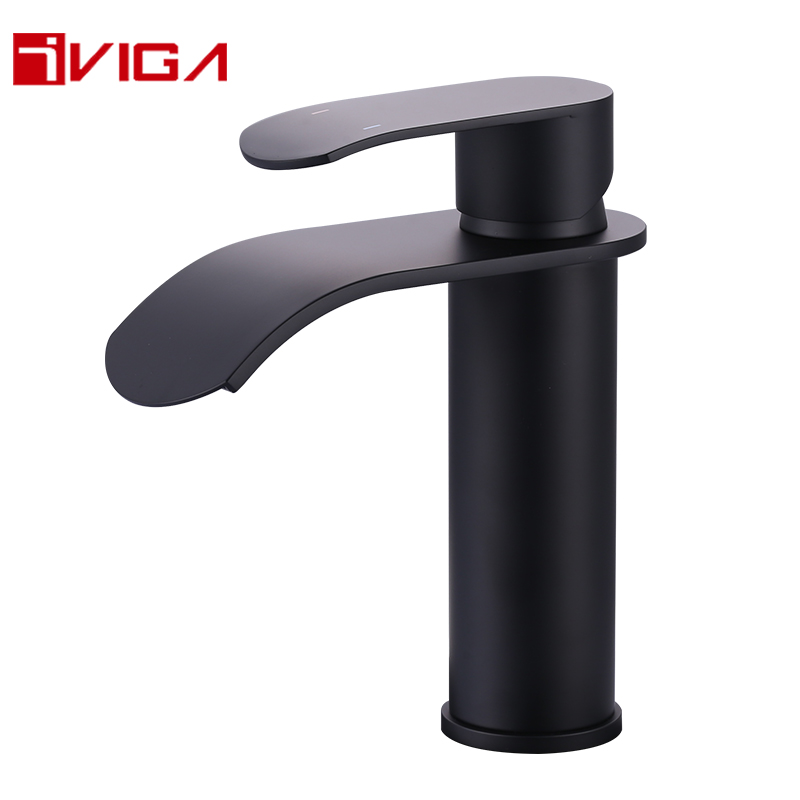 Waterfall Bathroom Faucet Stainless Steel Single Handle Basin Faucet,99115401DB