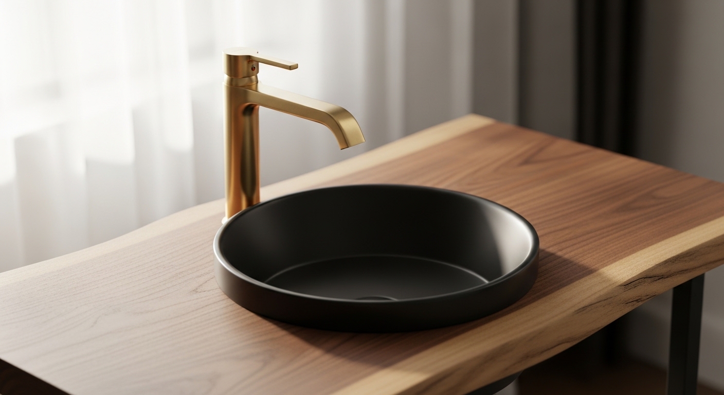 vessel sink faucet combo