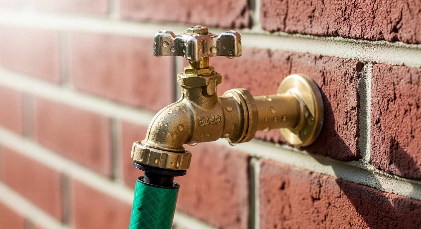 garden hose valve nearby