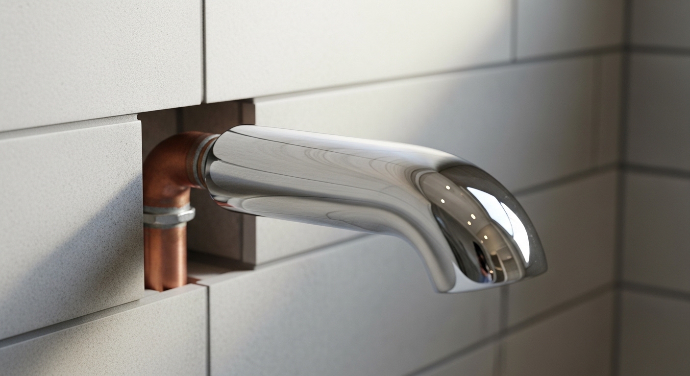 tub spout pipe too short