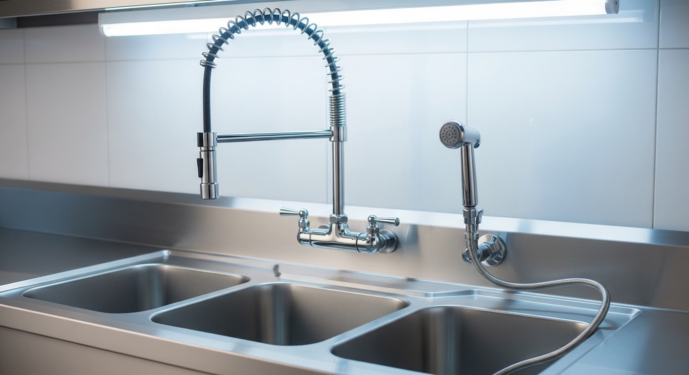 commercial kitchen sink faucet installation