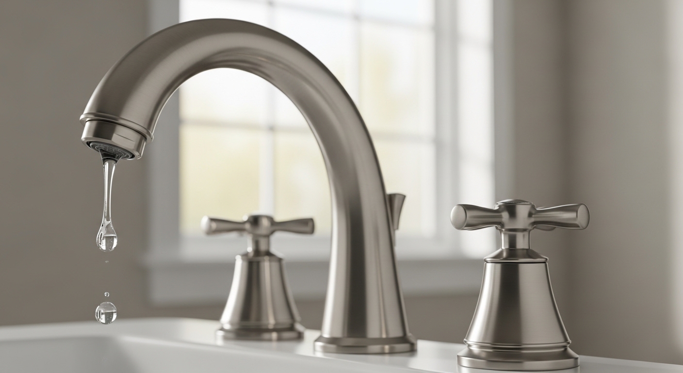 widespread faucet dripping