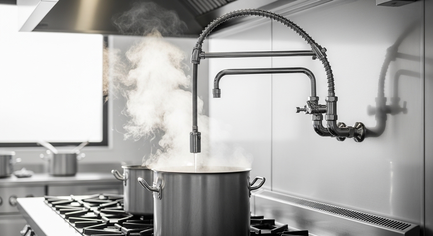 pot filler commercial kitchen faucet