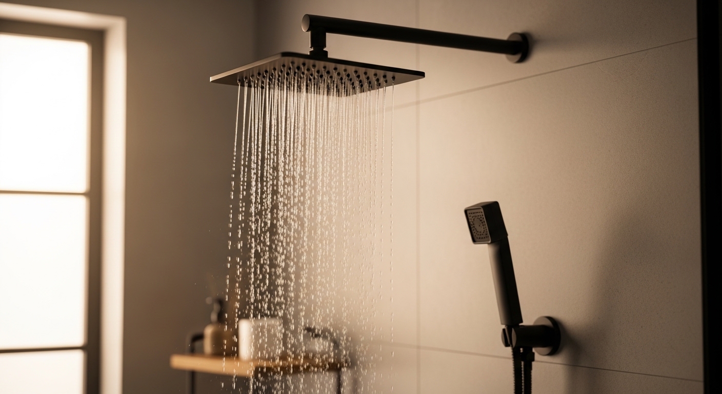 rainfall shower head with handheld combo