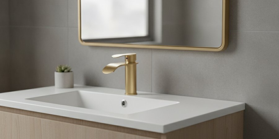 99115401BGT Gold Single Handle Bathroom Vanity Faucet Tap for RV Lavatory