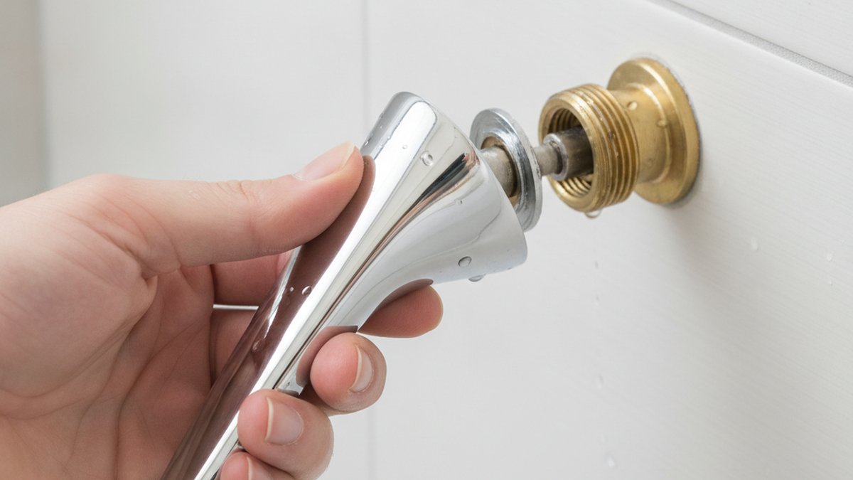 how to put shower tap back on
